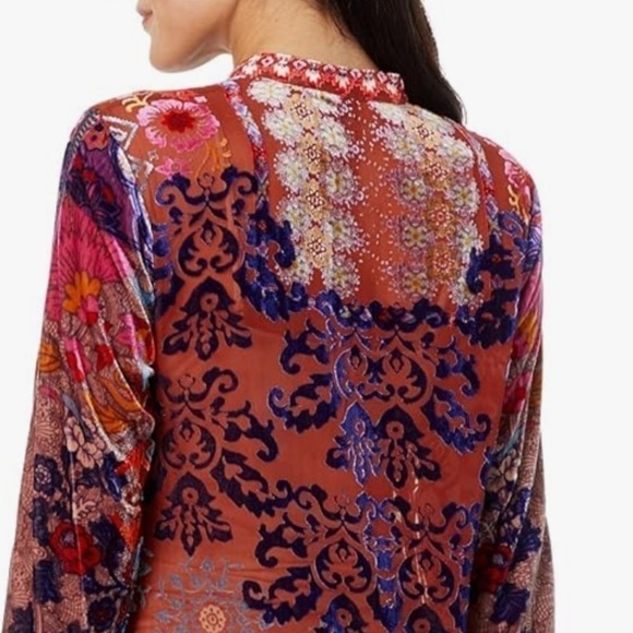 Johnny Was Syriah Burnout Enta Blouse NWT - Picture 6 of 11